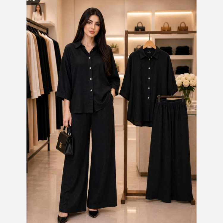 ست شومیز و شلوار زنانه جنس شانتون صوفیا سایز 40 تا 48