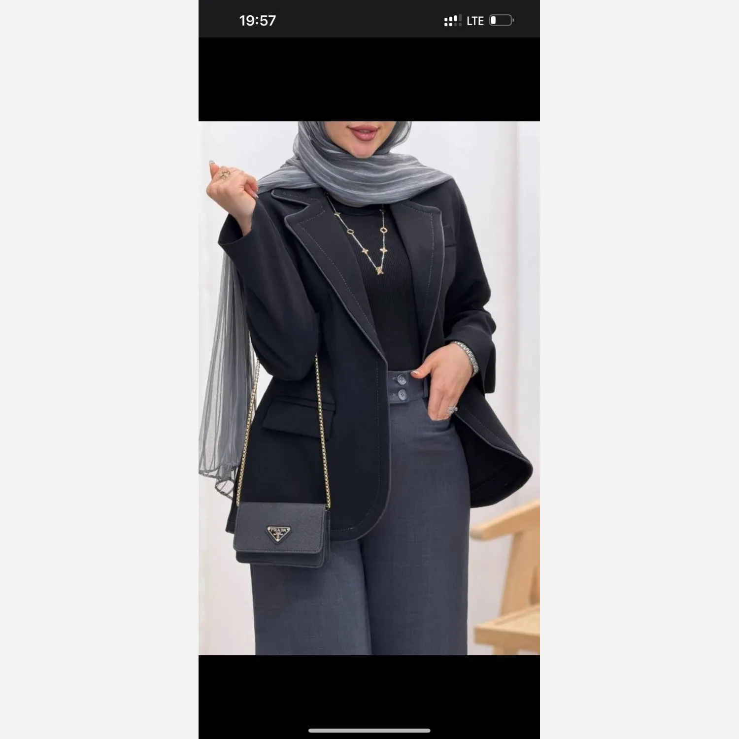 کت تک زنانه مدل جیران جنس کرپ مازراتی با دوخت مزونی