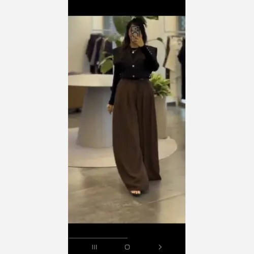 شلوار زنانه کرپ سان لخت و ریزشی سایز 38 تا 50