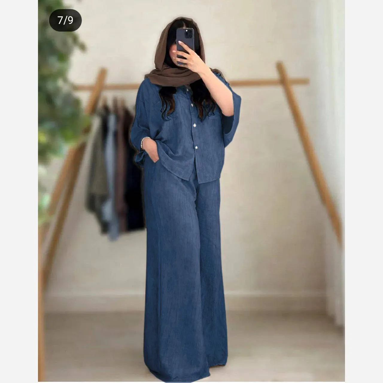 ست شومیز و شلوار زنانه مدل سارا جنس شانتون صوفیا سایز 40 تا 48