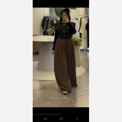 شلوار زنانه کرپ سان لخت و ریزشی سایز 38 تا 50