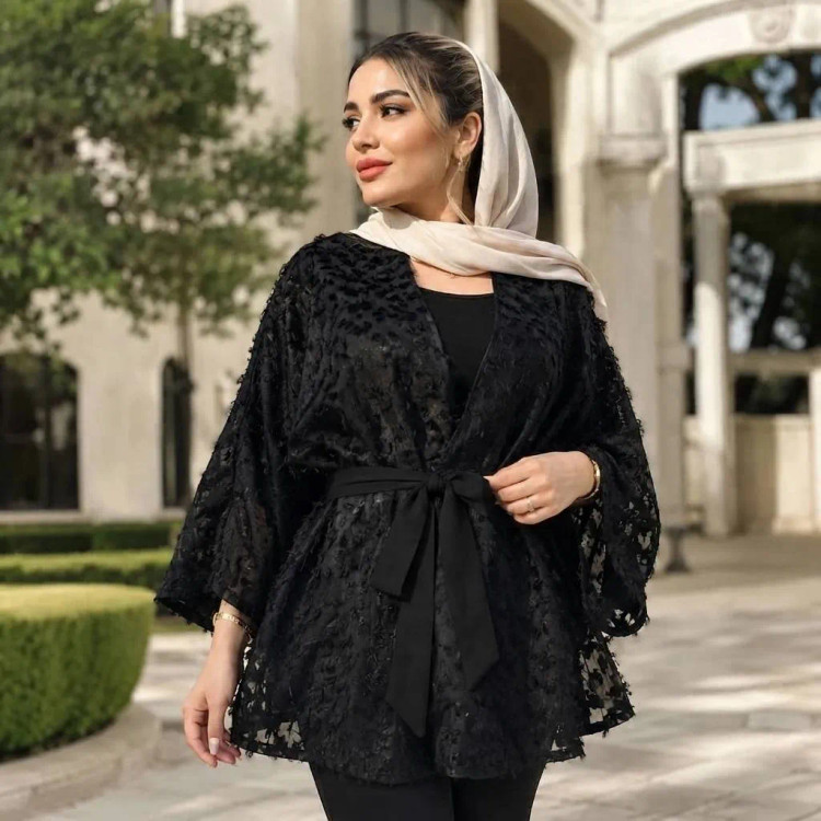 شومیز زنانه طرح تهمینه جنس یاخما حریر ریش دار فری سایز 38 تا 48
