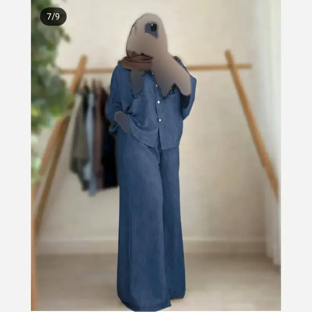ست شومیز شلوار زنانه جنس شانتون صوفیا سایز 40 تا 48