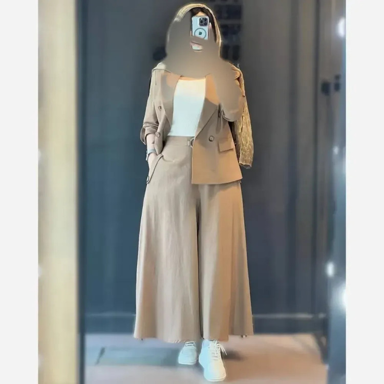 کت و شلوار لینن نچرال مدل نیکی
