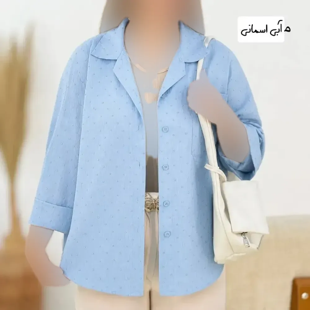 شومیز نگین دار سایز بزرگ جنس پری