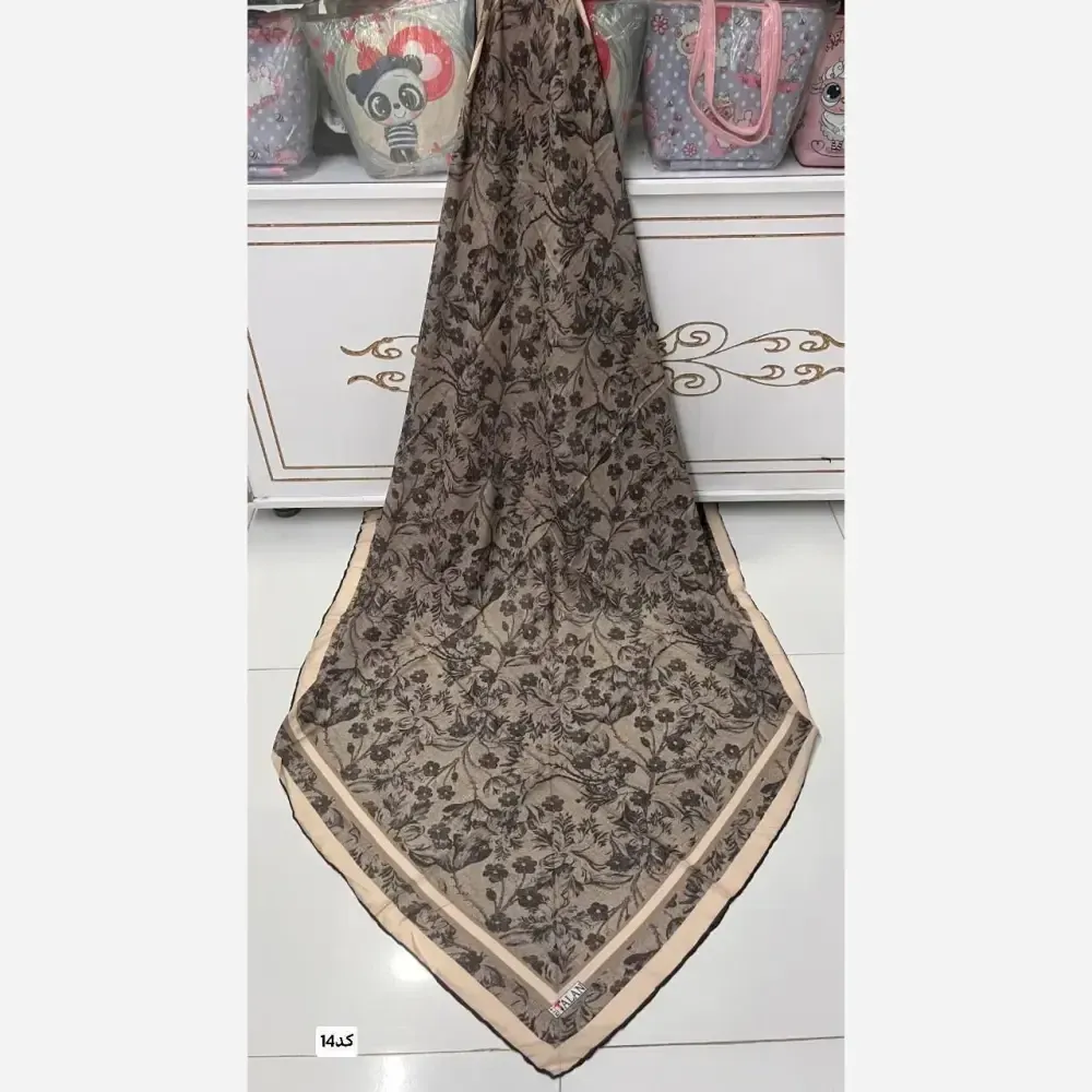 روسری گل ریز نخی دست دوز قواره 140 چهار فصل