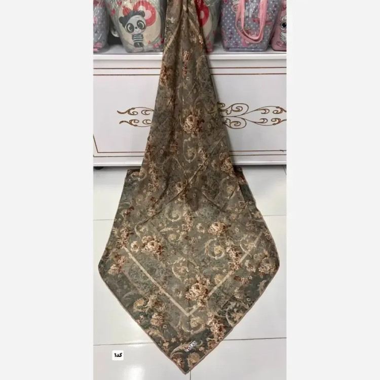 روسری پروانه نخی دست دوز قواره 140 چهار فصل مناسب زیر چادر