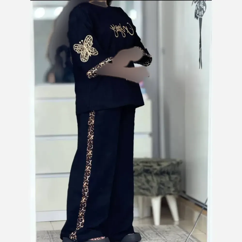 ست تیشرت شلوار خرسی پنبه گلکسی فری سایز