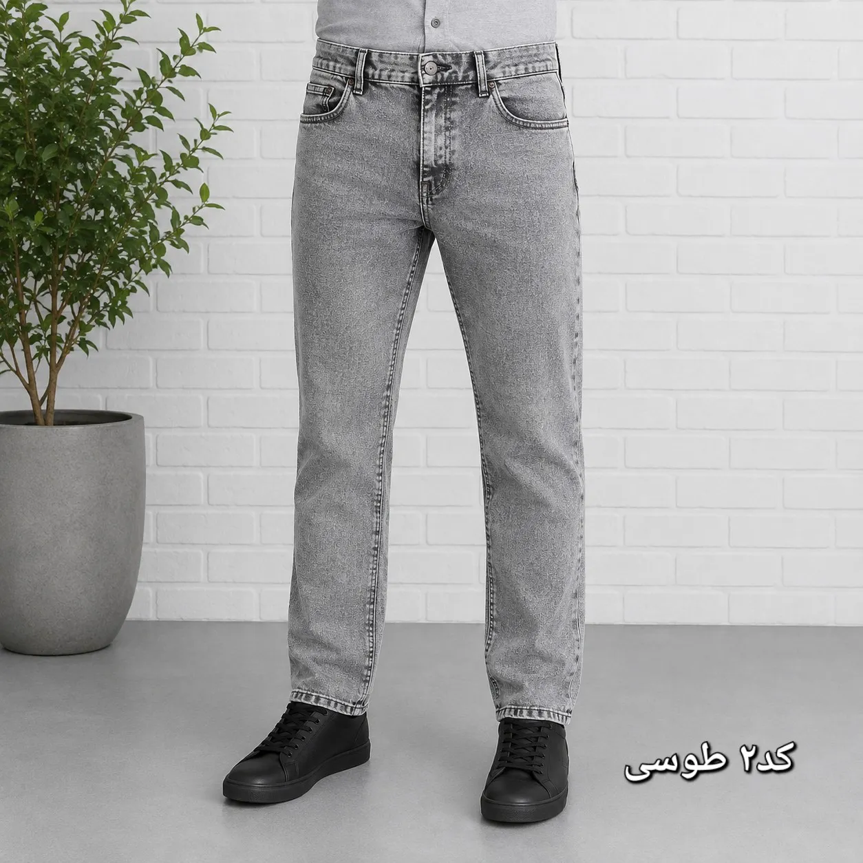 شلوار جین مردانه راسته پنبه کش سایز 40 تا 58