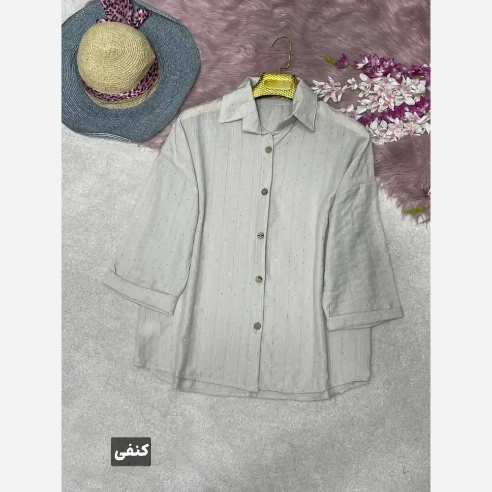 شومیز مراکشی شانتون کوک دوزی فول نگین سایز فری 38 تا 46