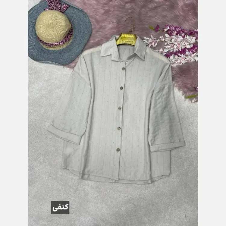 شومیز مراکشی شانتون کوک دوزی فول نگین سایز فری 38 تا 46