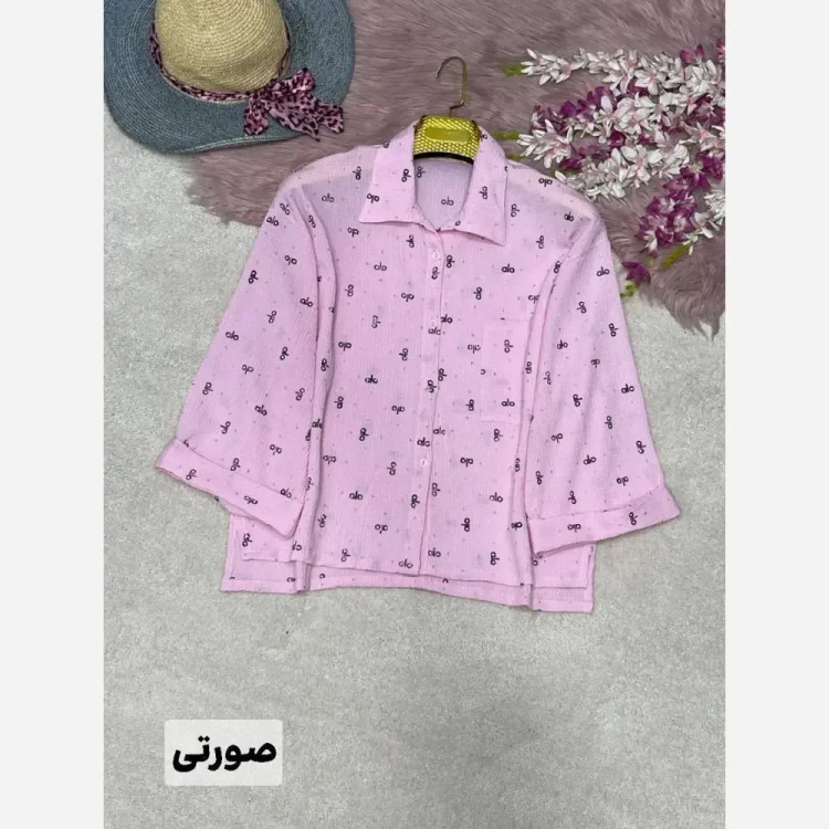 شومیز پاستیلی جنس ینزی پفکی فری سایز 38 تا 46