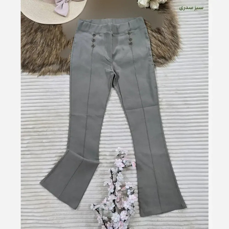 شلوار کتان دمپا شش دکمه کتان کش سایز 40 تا 50
