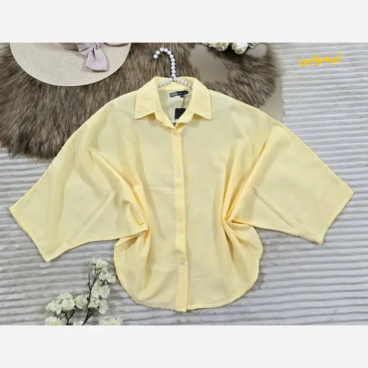 مانتو پانچ لنین ساحل فری سایز لنین دوتون اعلا