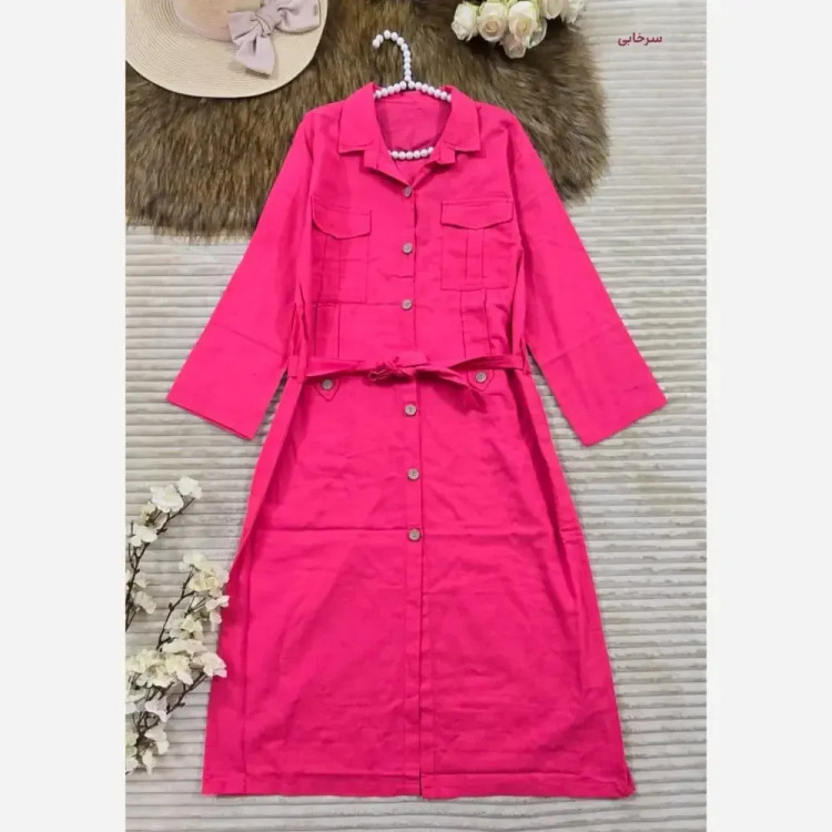 کفتان زنانه شانتون بیسکوییتی اعلا فری سایز تا 48 دو جیب