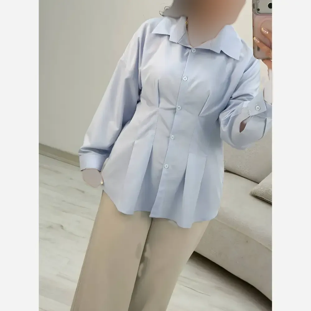 شومیز عروسکی ملون جنس پری خنک و سبک فری سایز