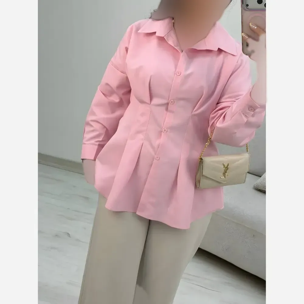 شومیز عروسکی ملون جنس پری خنک و سبک فری سایز