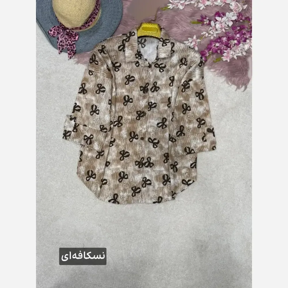 شومیز نگینی زنانه مدل هانده جنس ایوا کاملس فری سایز
