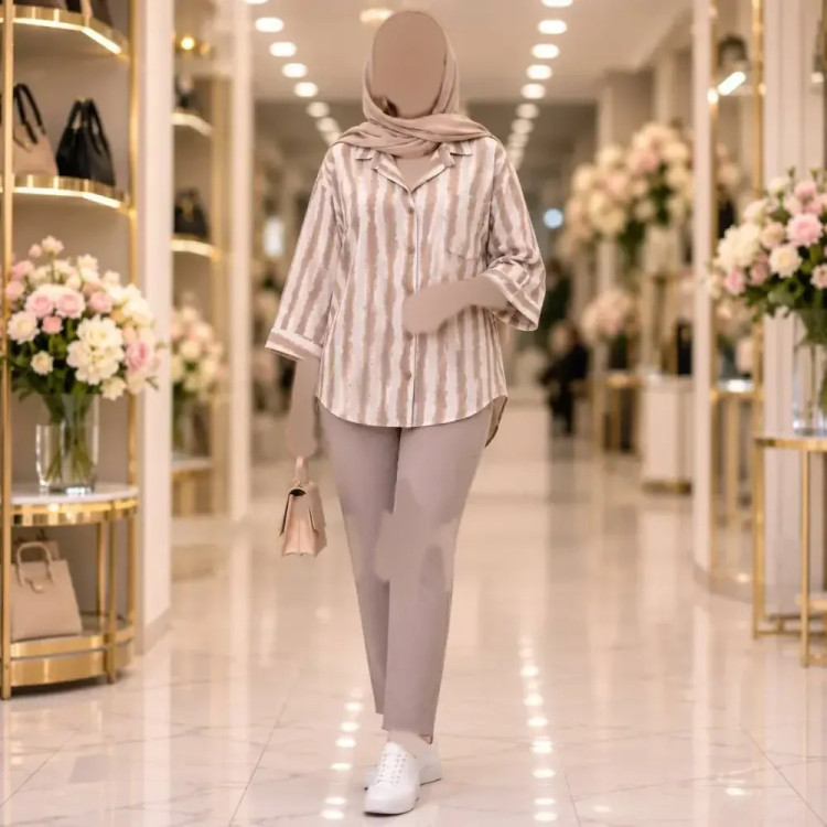 شومیز مانتویی شانتون گازوئیلی جیب دار فری سایز زنانه