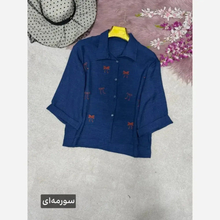 شومیز گلدوزی میرا جنس شانتون فری سایز 38 تا 46