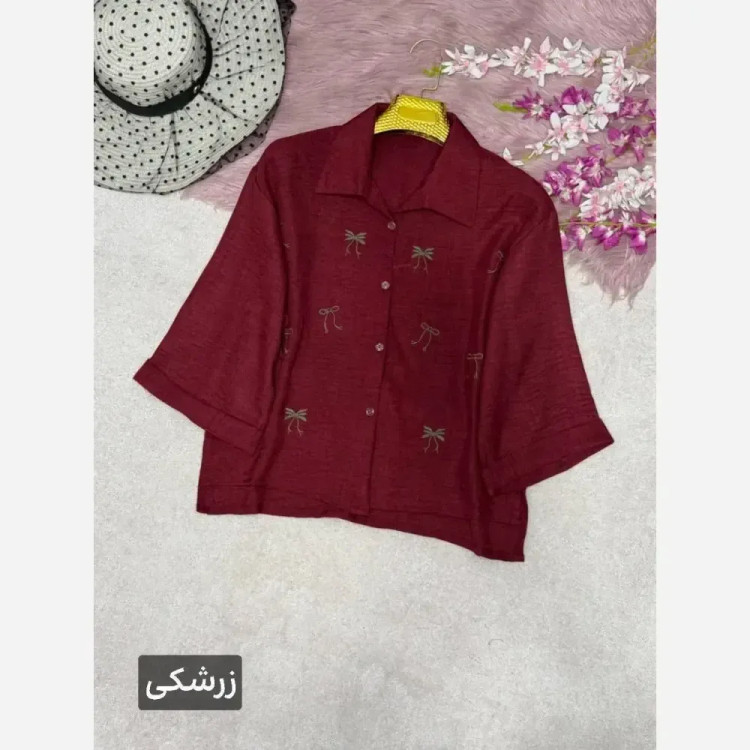 شومیز گلدوزی میرا جنس شانتون فری سایز