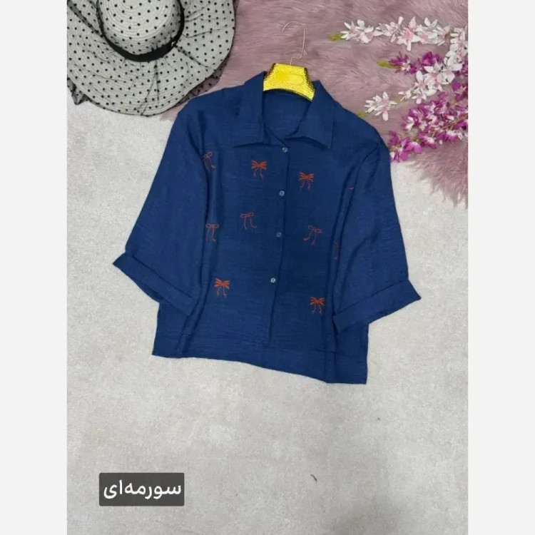 شومیز گلدوزی میرا جنس شانتون فری سایز