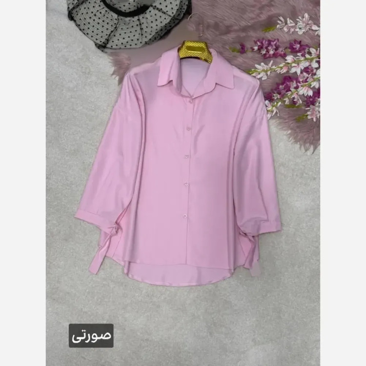 شومیز گره ای زنانه جنس پری خنک و سبک سایز فری 38 تا 48