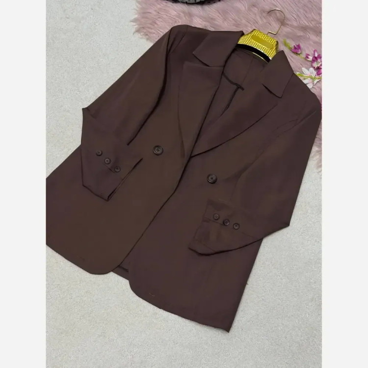کت زنانه پاستیلی الیس لایی کوبی شده خنک و سبک