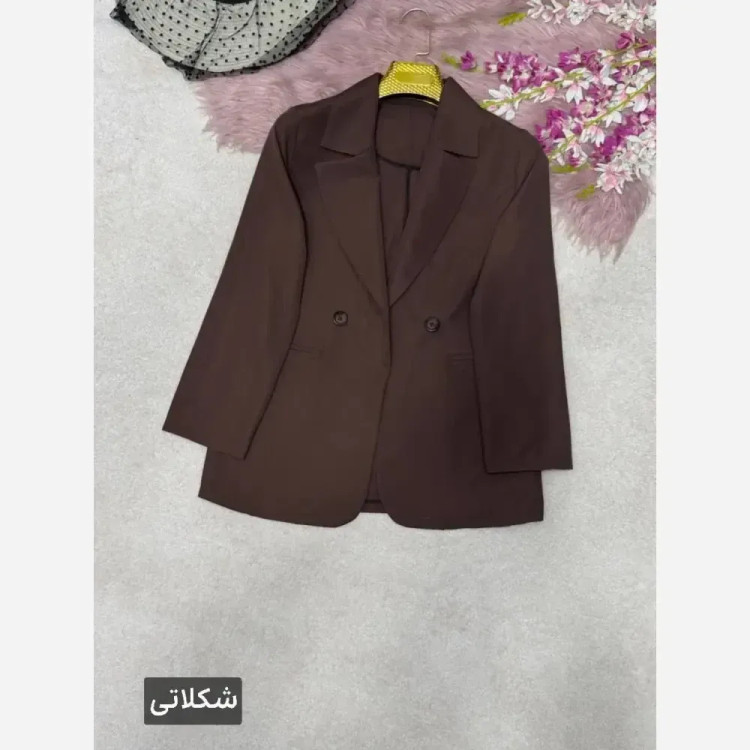 کت زنانه پاستیلی الیس لایی کوبی شده خنک و سبک