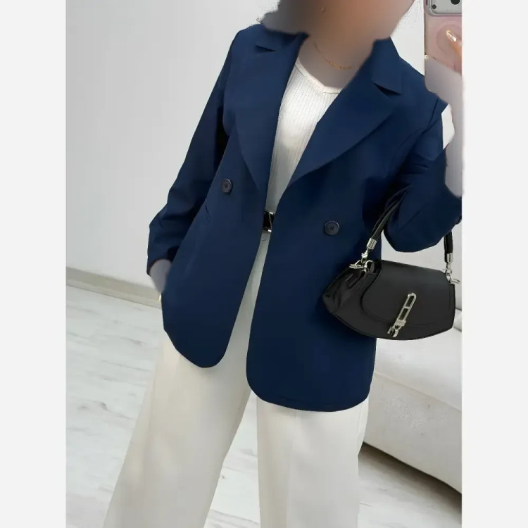 کت زنانه پاستیلی الیس لایی کوبی شده خنک و سبک