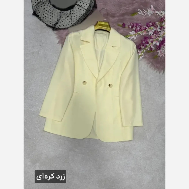 کت زنانه پاستیلی الیس لایی کوبی شده خنک و سبک