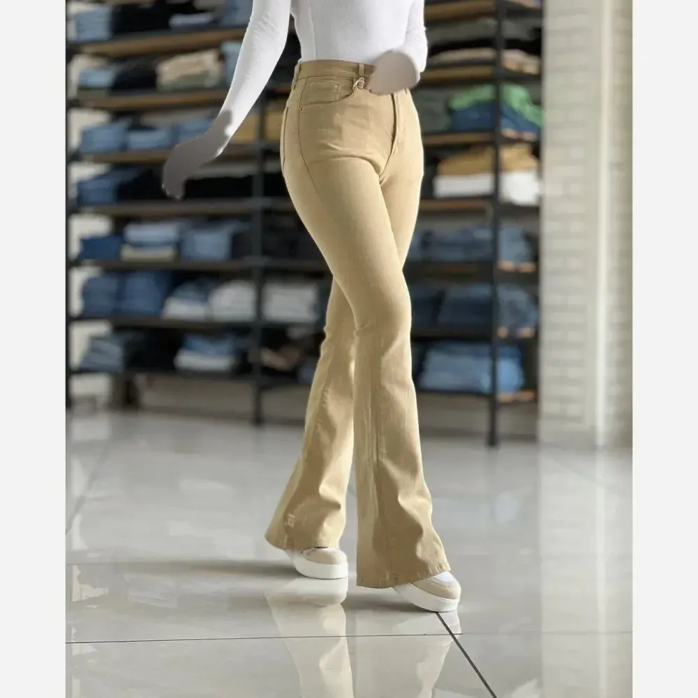 شلوار کتان دمپا زنانه جنس کتان کش اعلا سایز 40 تا 50