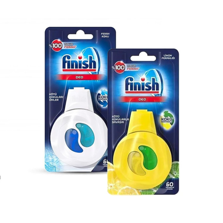 بوگیر و خوشبوکننده ماشین ظرفشویی فینیش Finish مدل Deo (رایحه لیمو و فرش) – ماندگاری 60 بار شستشو
