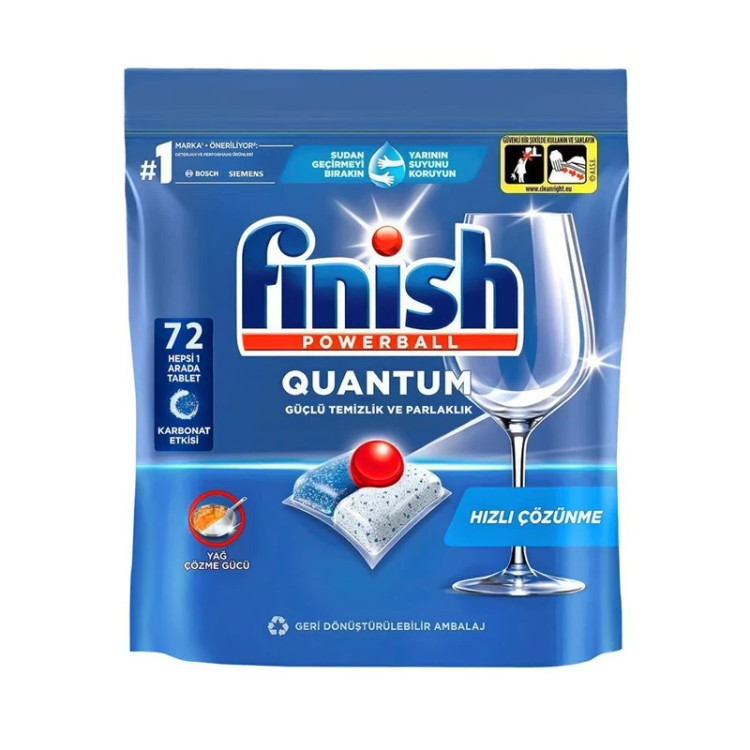 قرص ماشین ظرفشویی فینیش مدل کوانتوم بسته 72 عددی Finish Powerball
