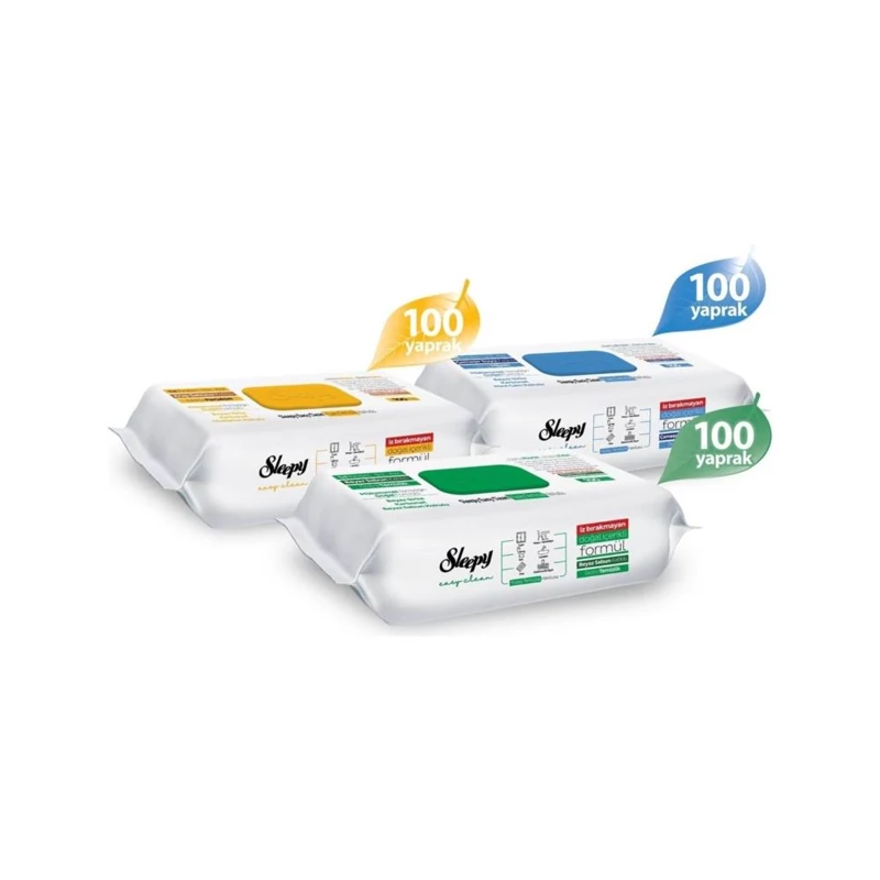 دستمال مرطوب همه کاره اسلیپی بسته 100 عددی | Sleepy Easy Clean