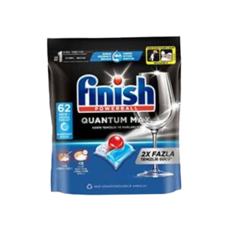 قرص ماشین ظرفشویی فینیش مدل کوانتوم مکس بسته 62 عددی Finish Powerball