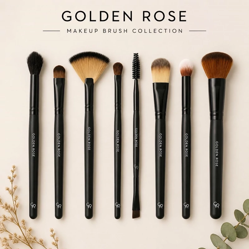 براش آرایشی گلدن رز (Golden Rose Makeup Brush Collection) |