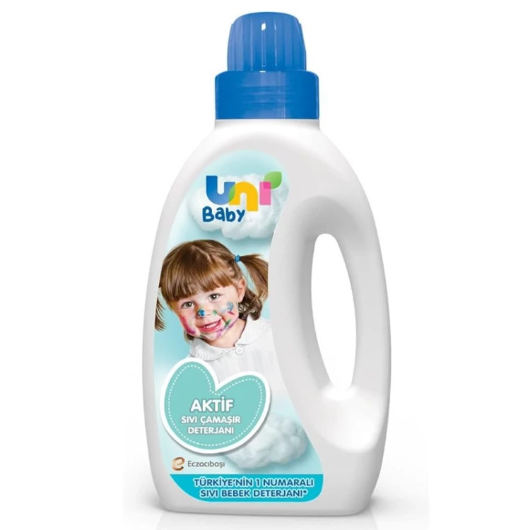 مایع لباسشویی کودک یونی بیبی Uni Baby حجم 1500 میل اورجینال | شوینده ملایم و ضد حساسیت لباس نوزاد و کودک