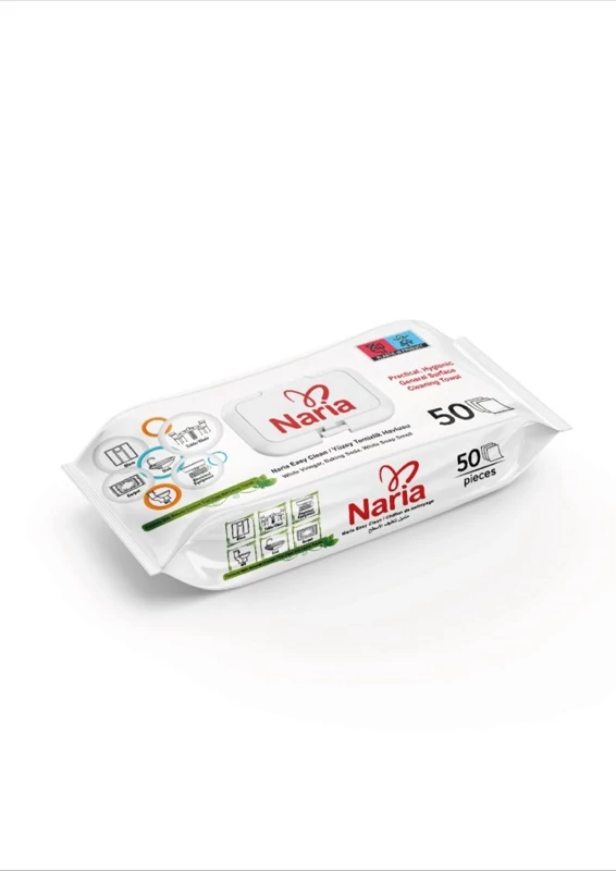 دستمال مرطوب چندمنظوره ناریا 50 عددی Naria Multi Purpose