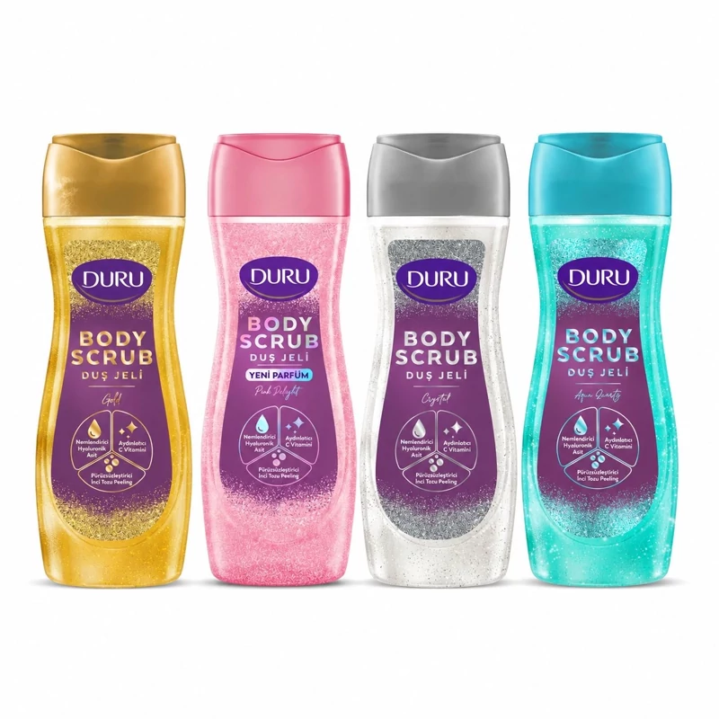 شامپو بدن اسکراب شایندار دورو (DURU Body Scrub Shower Gel) اورجینال حجم 450 میل (واردات قانونی ارسال از منطقه آزاد ارس