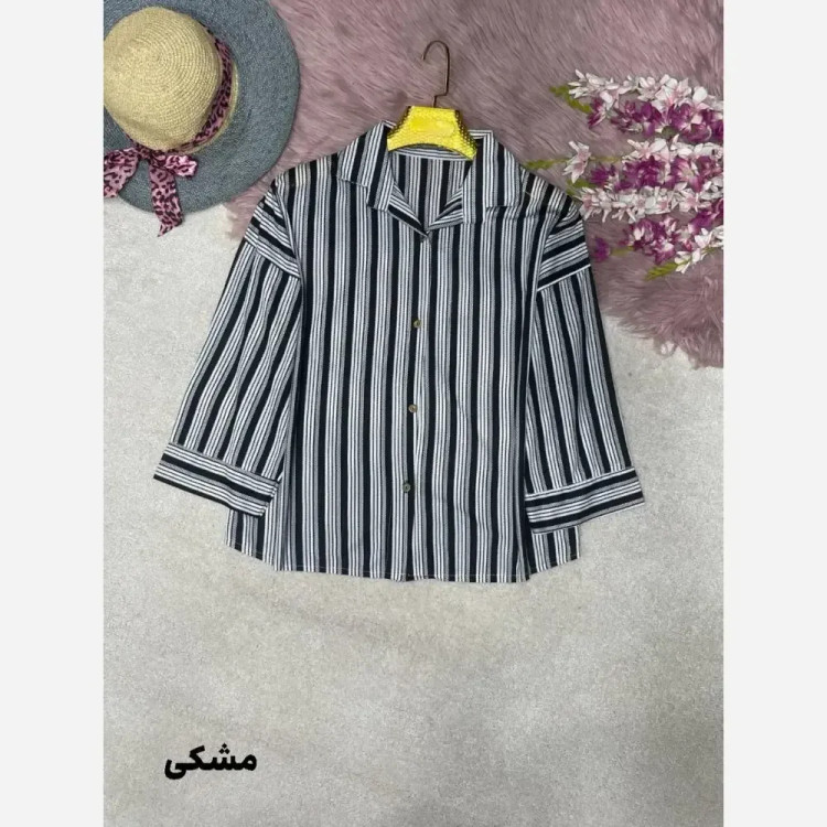 کت شلوار زنانه لنین پلاس مدل بهار رنگ مشکی شکلاتی نسکافه ای