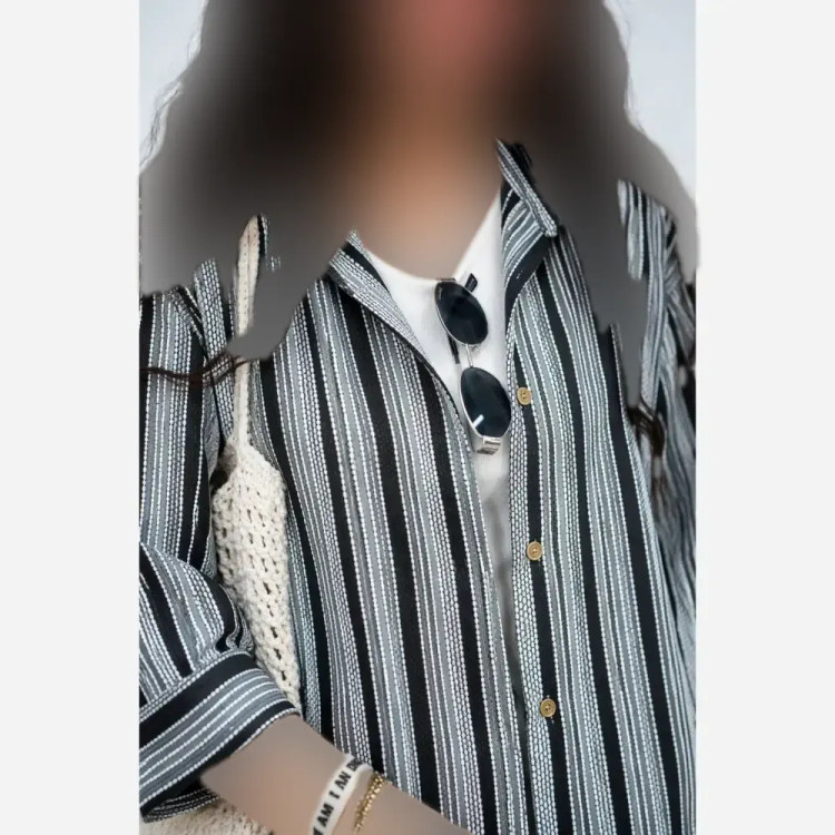 کت شلوار زنانه لنین پلاس مدل بهار رنگ مشکی شکلاتی نسکافه ای