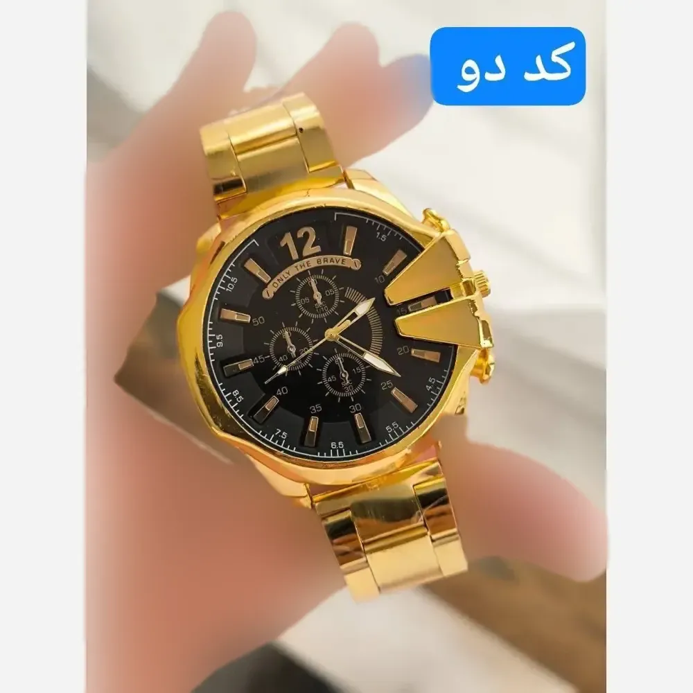 ساعت دیزل مردانه بند استیل طرح سه موتوره قطر شیشه 40 میلیمتر جعبه کادویی و گارانتی موتور