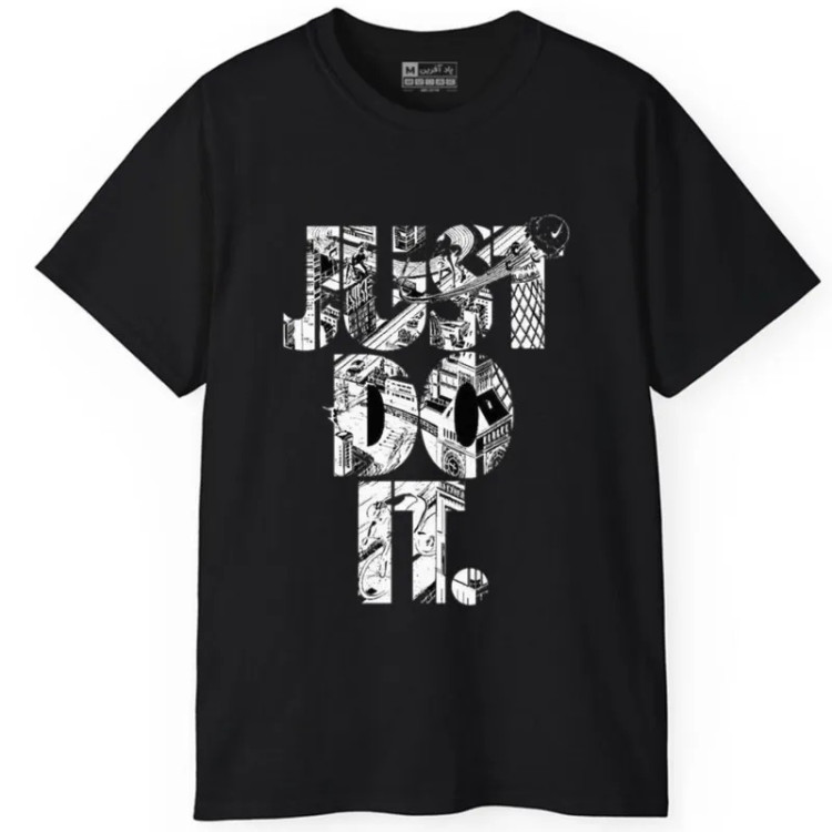 تی شرت آستین کوتاه مردانه پاد آفرین مدل کلمه انگلیسی