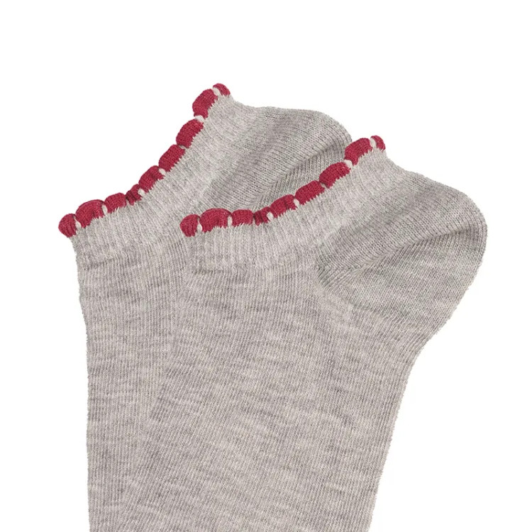 جوراب مچی زنانه طرح لبه چین رنگی فری سایز