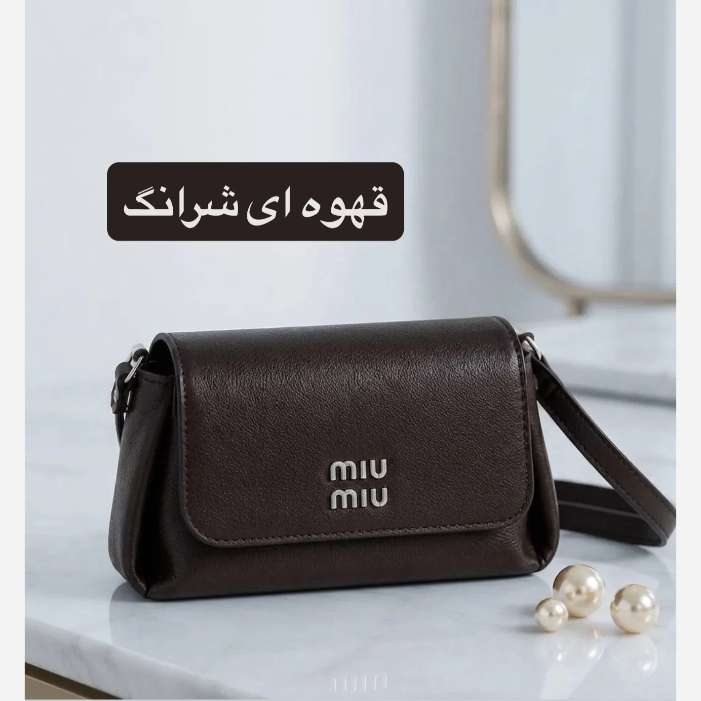 کیف پاسپورتی زنانه چرم مصنوعی ابعاد 23 در 13 سانتیمتر بند بلند